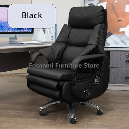 Electric Comfortable Boss Executives Office Chair Leather Reclining Soft Home Computer Chairs Ergonomic Gaming Desk Swivel Chair