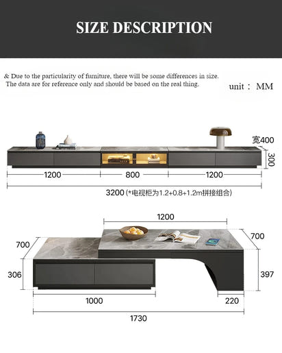 Extendable Nordic Luxury Coffee Table Multi Function Storage Sofa Modern Coffee Table Smart Design Beistelltisch Home Furniture