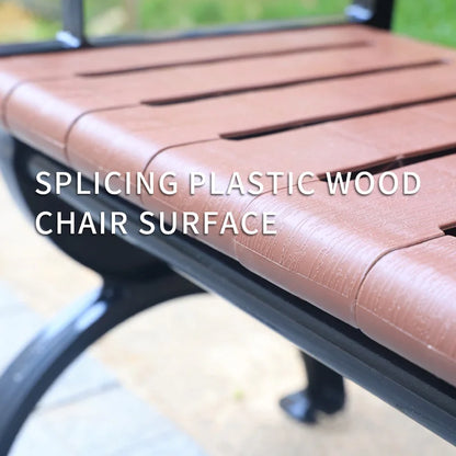 Park Garden Bench Urban Furniture Park Benches Outside Custom Seat Wood Sitting Plastic Wood Outdoor Wooden Bench