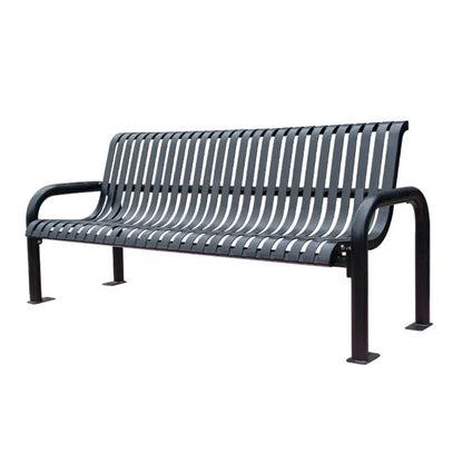 Outdoor Furniture Modern extra Long Metal Bench Public Park Steel Bench Seating Outside Garden Patio Powder Coated Seat Bench