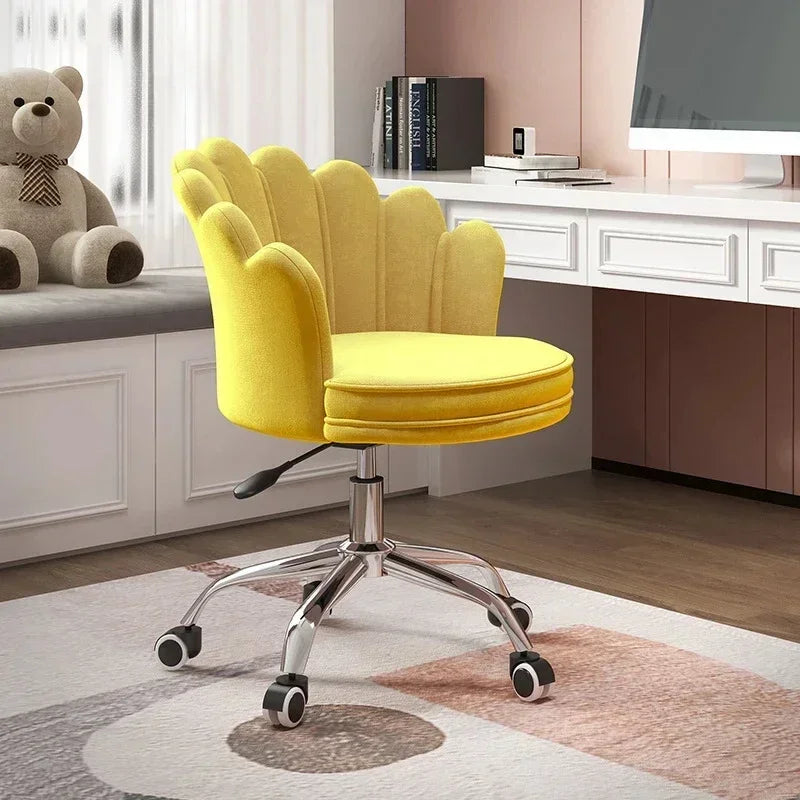 Nordic Fabric Petal Office Chairs For Student Study Desk Chair Creative Lift Backrest Computer Chair Home Bedroom Gaming Chairs
