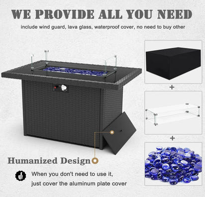 8 Pieces Patio Furniture Set with 44