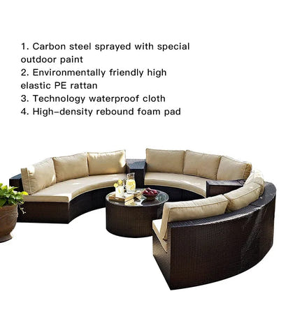 Campingaz Sofa Set House Garden Outdoor Lounge Set Simple Gray