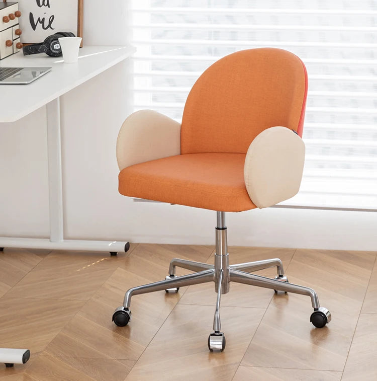 Roller Armrest Office Chair Yellow Soft Modern Study High Swivel Office Chair Ergonomic Relaxing Silla De Escritorio Furniture