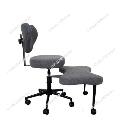 Cross Leg Chair - Meditation Chair with Wheels, ADHD Chair, Height Adjustable Seat, Adjustable Footstool