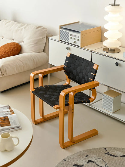 Solid Wood Woven Fabric Dining Chairs,Backrest Armchair,Furniture,Customized,Home,Living Room,Desk Stool