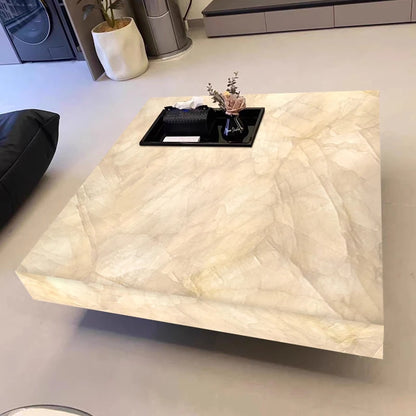 Rectangle Italian Marble Coffee Table Modern Style Luxury Minimalist Unique Coffee Table Living Room Mesa Centro Salon Furniture