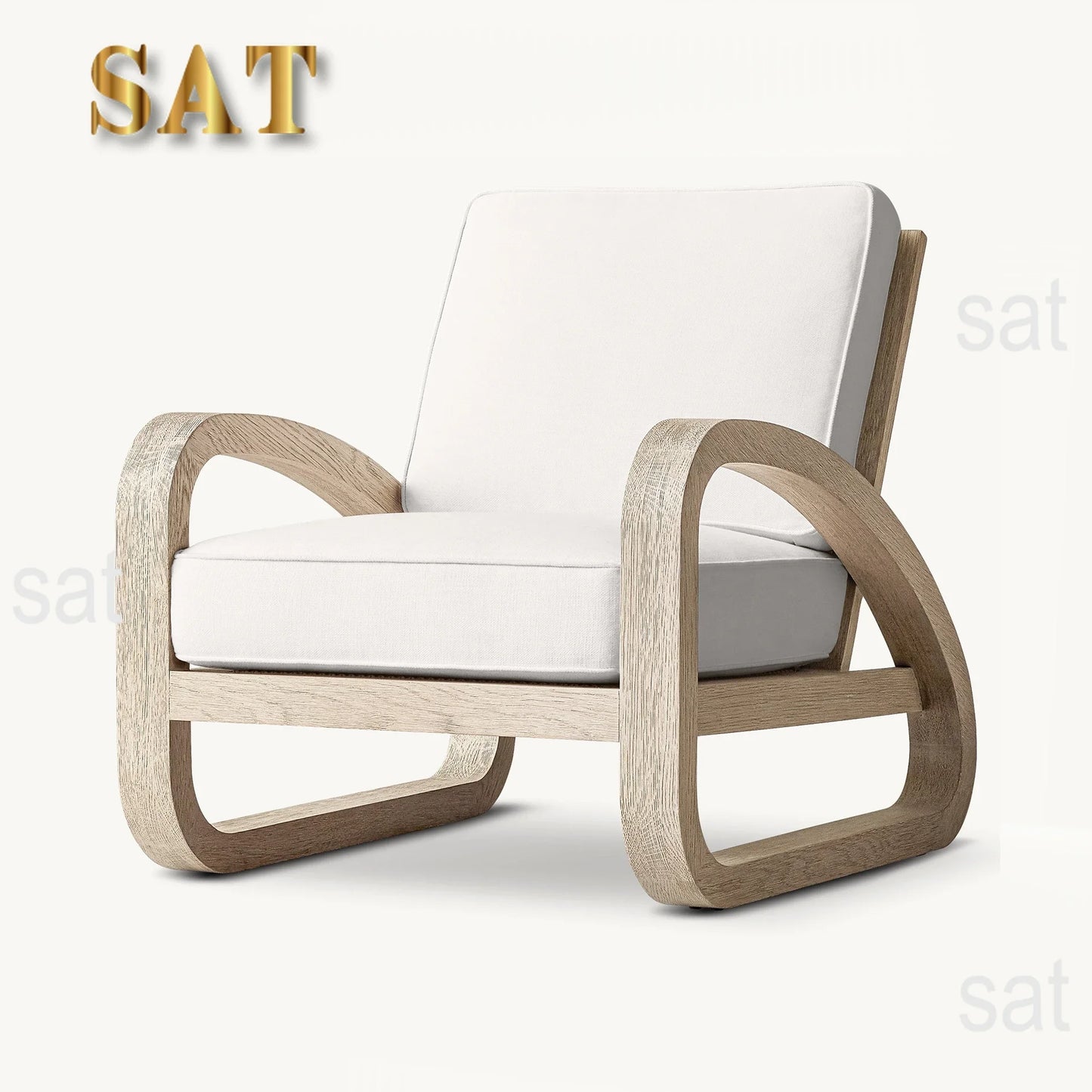 -High-quality luxury chair, unique design, low oak, suitable for living room comfort villa elegant hotel bedroom application