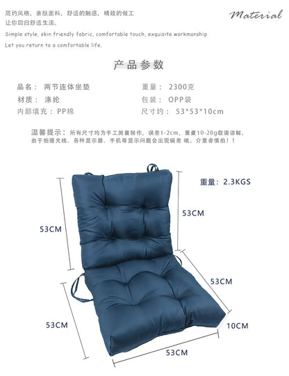 Porch Swing Cushion 2-3 Seater Waterproof Overstuffed Bench Cushion for Porch,Patio,Outdoor,Backyard and Garden 53x53x10cm