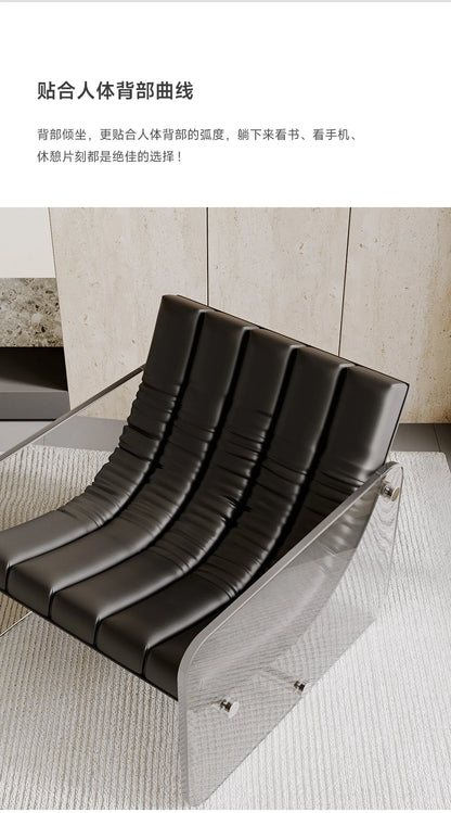 Living room home hotel homestay Italian leather jacket minimalist designer acrylic single sofa leisure sofa chair