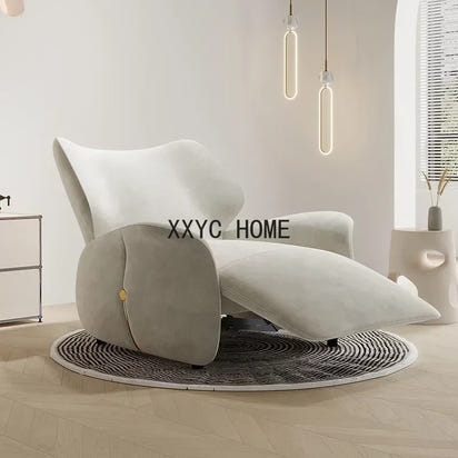 Single-Seat Sofa Stoel Stof Vrijetijdsstoel Woonkamer Licht Luxe Designer Elektrische Functionele Fauteuil