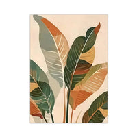 Sunset Leaf Art Poster Abstract Mountain Range Canvas Painting Minimalist Wall Art Living Room Bedroom Apartment Decor No Frame