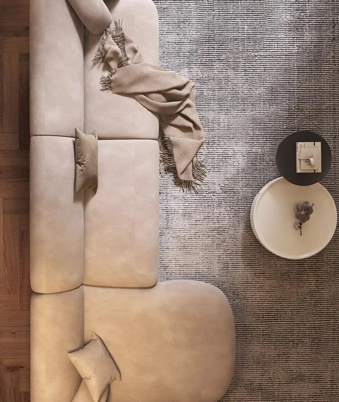 New Style Sofa Modern Simple Nordic Fabric Corner Small Apartment Living Room French Sofa