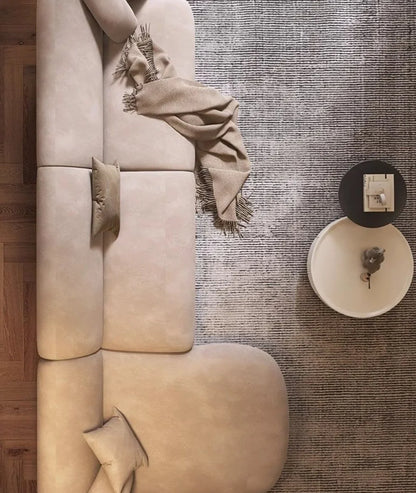 New Style Sofa Modern Simple Nordic Fabric Corner Small Apartment Living Room French Sofa