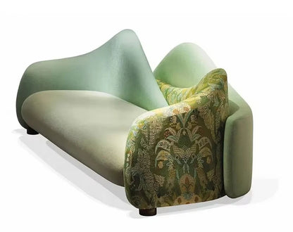 Modern Designer Furniture Luxury Sofas Velvet Fabric Curved Sofa For Home Salon Villa Hotel