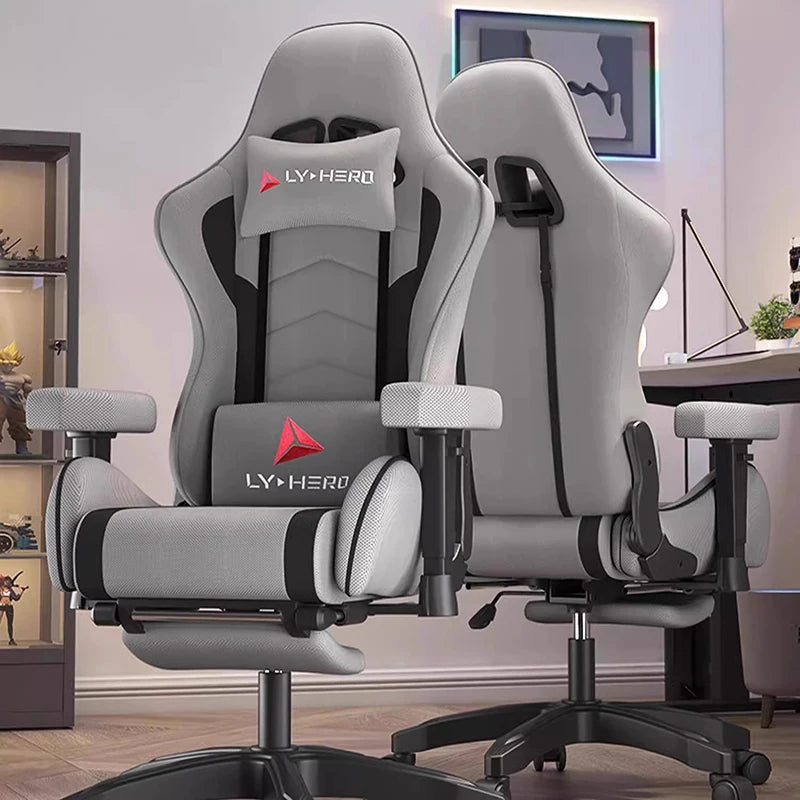 Modern Grey Office Chair Minimalist ﻿pillow Stylish Ergonomic Gaming Chair Comfy High Back Cadeira Para Computador Furniture