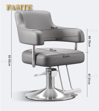 Portable Barbershop Salon Chair Luxury Beauty Gold Hairdressing Salon Chair Barber Swivel Silla Furniture