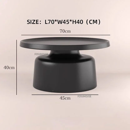 Nordic Living Room Center Table Circular Coffee Tables Modern Side Tea Table Portable Simple Bedroom Nightstand Home Furniture B