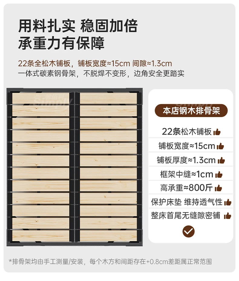 Queen Storage Bed Bedroom King Size Double Modern Frame Bed Headboard Luxury Sleeping Camas De Dormitorio Home Accessories