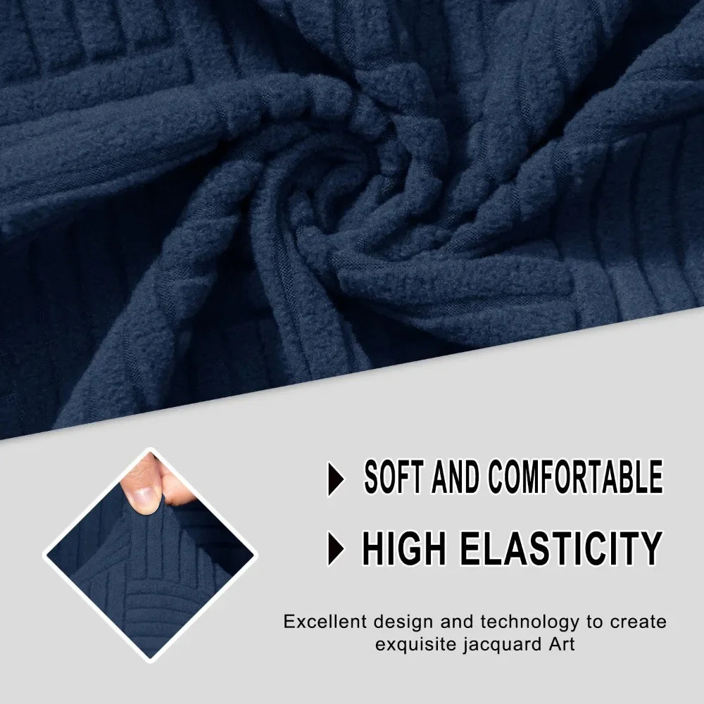 7PCS Jacquard L Shaped Corner Couch Covers Sectional Recliner Sofa Cover Stretch 5 Seater Corner Sofa Slipcover Couch Protector