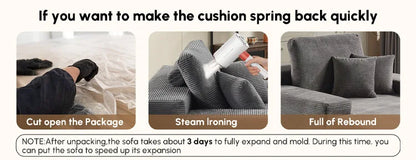 Vacuum compression sofa bed corduroy fabric living room villa bedroom sofa recliner