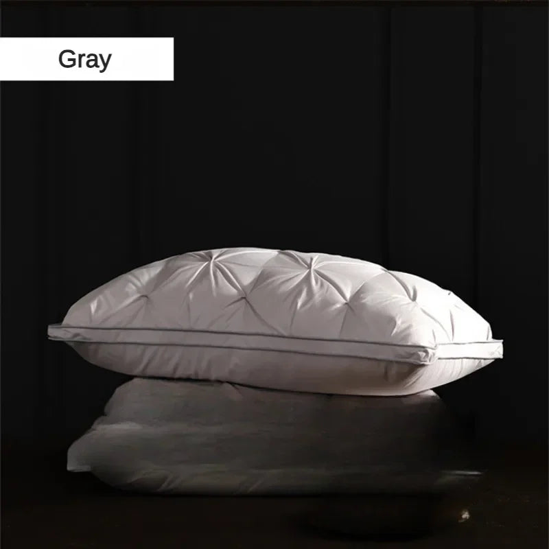 Goose Down Pillow White Cotton PillowCover Rectangle Bedroom Sleep 5-Star Hotel Pillow Low-Mid-high Pillows for Sleeping