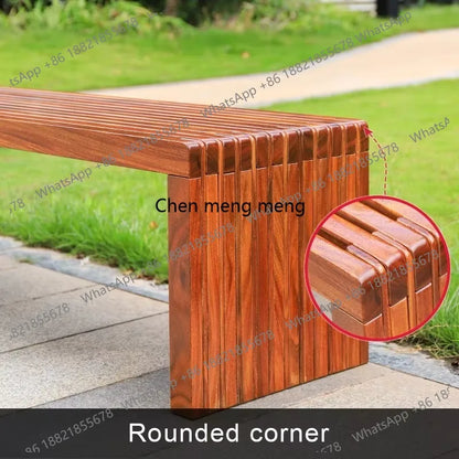 Banc en bois personnalisé pour usage extérieur et intérieur, chaise en bois massif écologique, bonne capacité de charge, banc d'attente de jardin