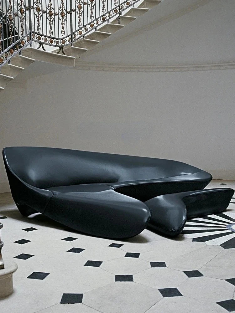 Moderne minimaliste italien concepteur Zaha lune canapé lumière luxe Arc coin FRP loisirs canapé meubles de salon