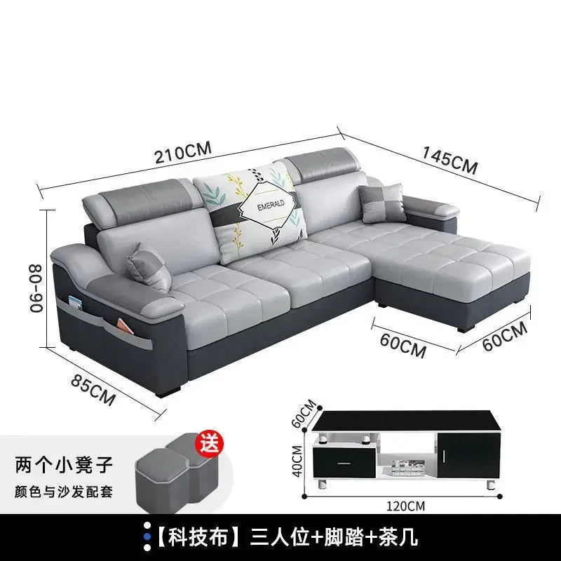 Living room, simple, modern, rental room, three people, removable and washable, small apartment, Nordic