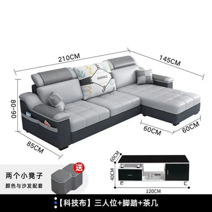 Living room, simple, modern, rental room, three people, removable and washable, small apartment, Nordic