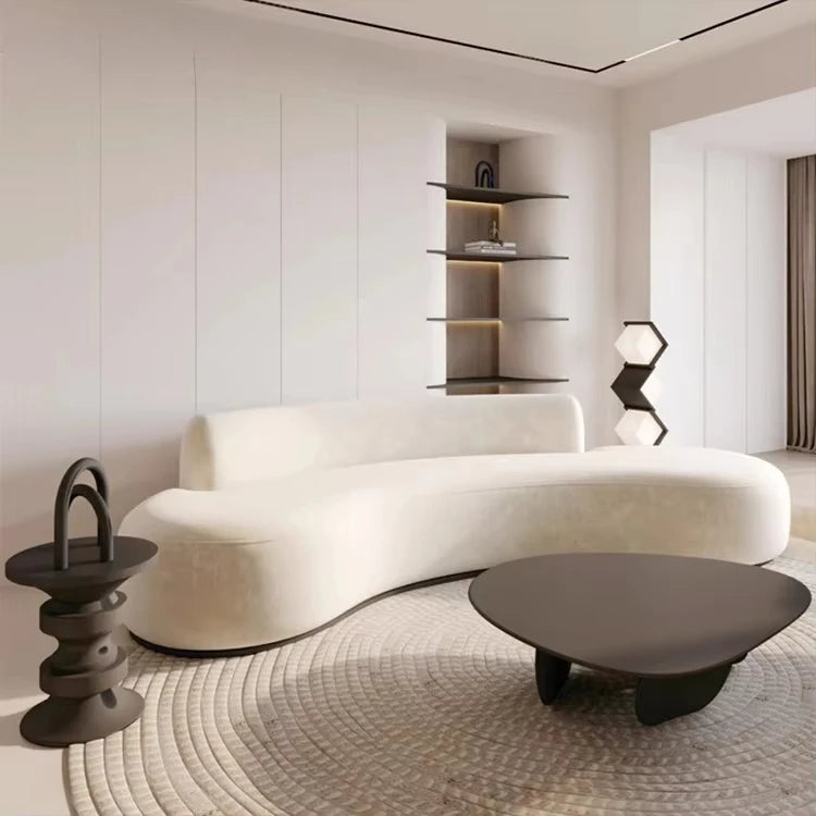 Curved Couches Luxury Lounge Suite Sets Luxurious Modern 3 Seater Upholstered Furniture Curved Sofa for Living Room