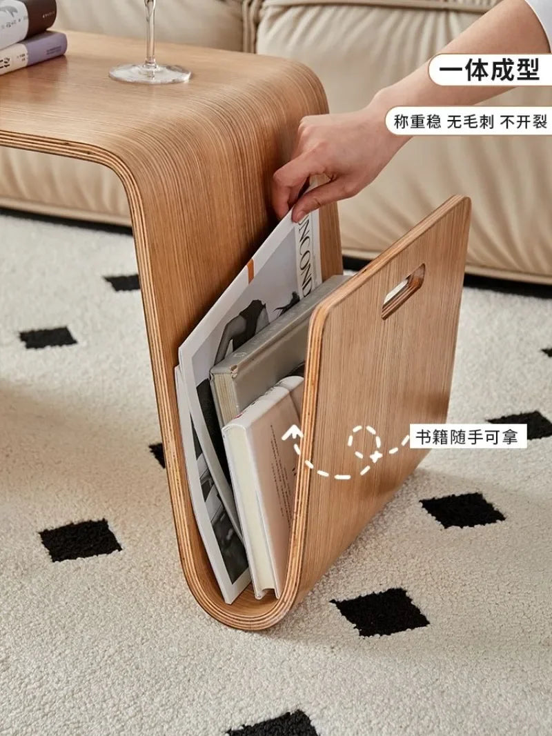 New N-Shaped Coffee Table: Nordic Creative Solid Wood Living Room Sofa Side Table, Bedroom Corner Table & Balcony Coffee Table