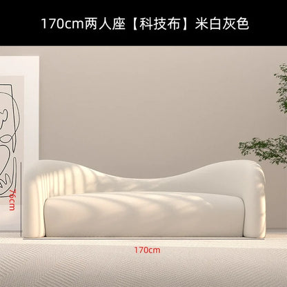Cream wind sofa small apartment living room simple modern clothing store beauty salon reception rest area