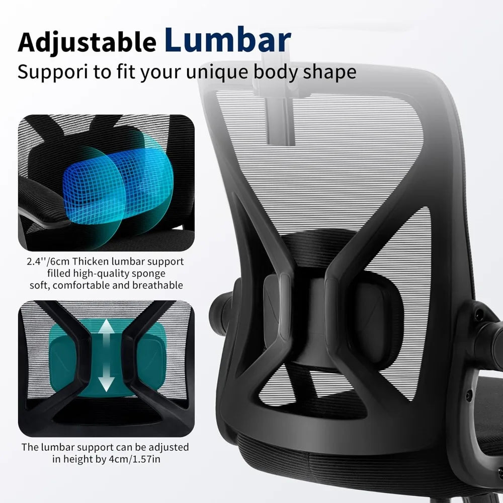 Office Chair,Ergonomic Desk Chair with Adjustable Lumbar Support,400 Lbs Mesh Computer Chair High Back with Headrest for Home Of
