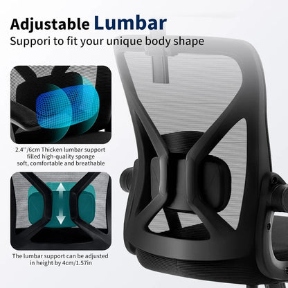 Office Chair,Ergonomic Desk Chair with Adjustable Lumbar Support,400 Lbs Mesh Computer Chair High Back with Headrest for Home Of