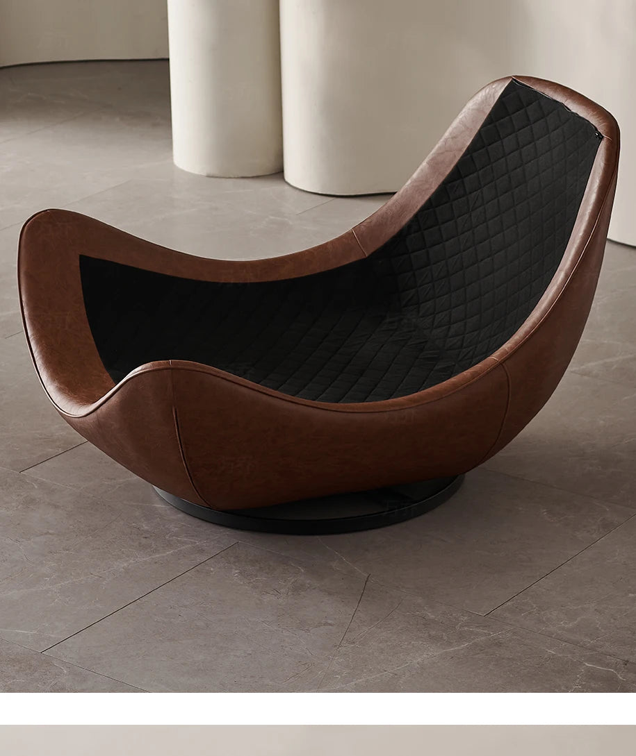 Italian minimalist swivel single chair modern creative sofa living room balcony lounge chair designer lazy lounge chair