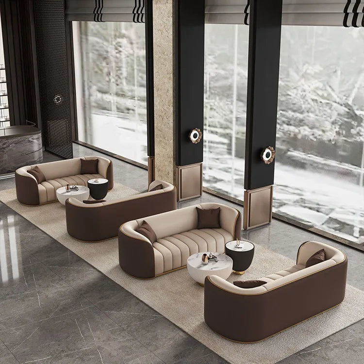 Italian Light Luxury Negotiation Sofa Hotel Lobby Meeting Area Tables And Chairs Sales Office Business Reception Sofa