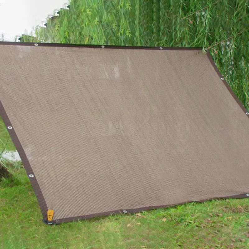 4x4m Camping Awning Tent  Summer Outdoor UV Protection Shade Membrane Sun Shade Net Car Tent Beach Privacy Sunscreen Mesh Cover