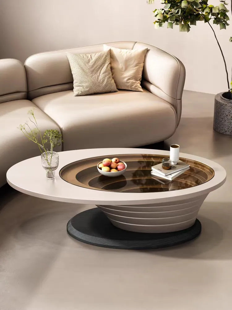 Petite et simple taille d'appartement, table à thé moderne de luxe légère 2025, haut de gamme, livraison une pièce