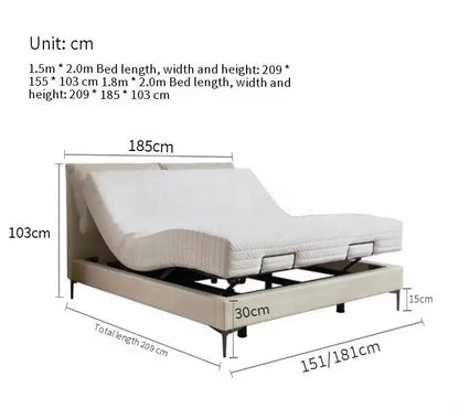 Soft bed Adjustable backrest Soft comfortable bedroom bed Soft folding bed