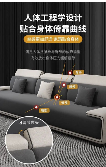 a55 Luxury Sectional Sofas Chaise Longue Bed Italian Modern Sofa Living Room Armchair Muebles Para El Hogar Home Furniture