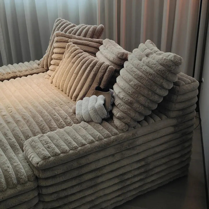 Modern Minimalist Vacuum Compression Sofa High-Quality Corduroy Home Film and Television Floor Leisure Sofa Chair
