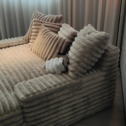 Modern Minimalist Vacuum Compression Sofa High-Quality Corduroy Home Film and Television Floor Leisure Sofa Chair