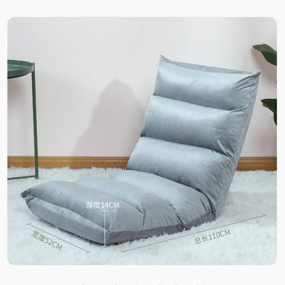 Hot Sale Adjustable Lazy Lounger Sofa Tatami Foldable Lounge Chair Floor Balcony Bay Window Leisure Long Sofa Bed Back Chair