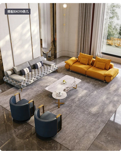 Italian Genuine Leather Sofas Sectional Modern Luxry Designer Loveseat Sofa 3 Piece Set Woonkamerbanken Living Room Furniture