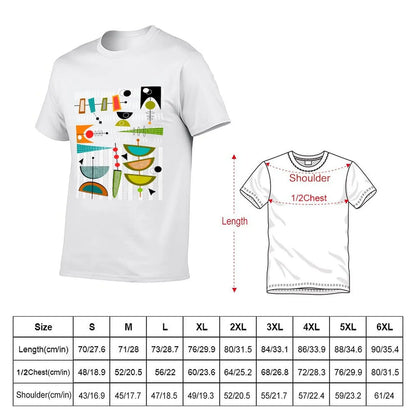 man cotton Modern shirt men Mid-century T-Shirt shirt 100% graphic #55 luxury t t brand Abstract