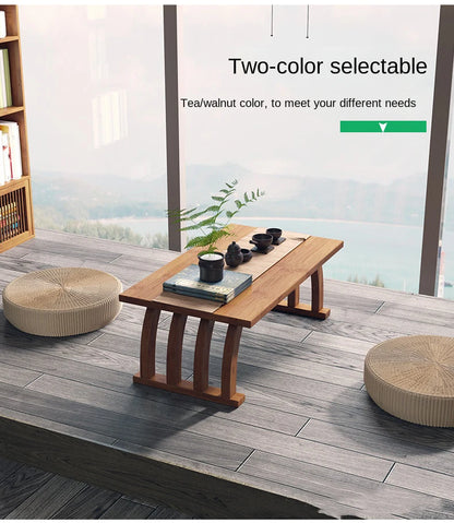 Nanzhu bay window small tea table tatami Japanese low table tea table small table bedroom folding kang table household use