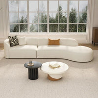Modern Relaxing Curved Reception Cream Aesthetics Simple Living Room Sofa Minimalist Rest Light Luxury Muebles Home Furniture