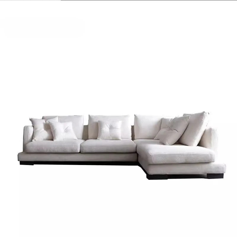 Minimalist fabric sofa tatami wabi-sabi wind combination technology cloth living room princess corner L-shaped combination sofa