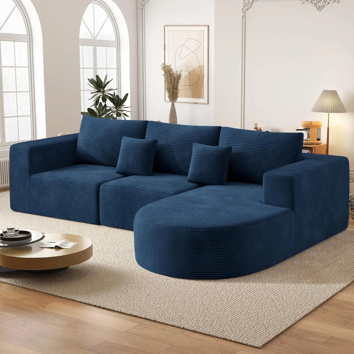 Modular Sectional Sofa L-Shape Deep Seat Comfy Living Room Bedroom No Assembly 1PCS,Customized